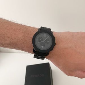 Movado Bold Black Carbon Fibre Men's Watch 3600171